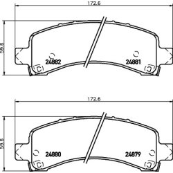 Brake Pad Set MINTEX MDB2552 OE Ref 88983902 MINTEX