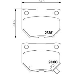 Brake Pad Set MINTEX MDB2562 OE Ref MDX2750AA