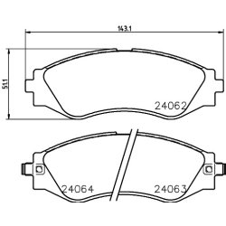 Brake Pad Set MINTEX MDB2563 OE Ref 96253382