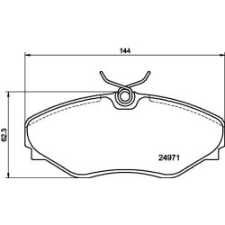 Brake Pad Set MINTEX MDB2564 OE Ref 6025371662