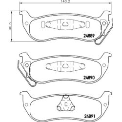 Brake Pad Set MINTEX MDB2573 OE Ref 5114439AA