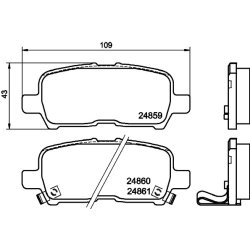 Brake Pad Set MINTEX MDB2574 OE Ref 18048690
