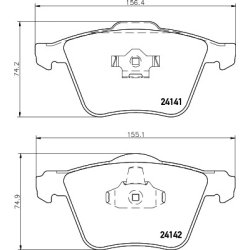 Brake Pad Set MINTEX MDB2576 OE Ref 274331 MINTEX