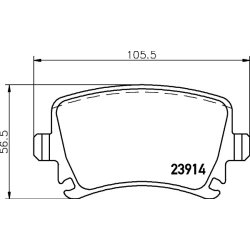 Brake Pad Set MINTEX MDB2580 OE Ref 3C0698451A