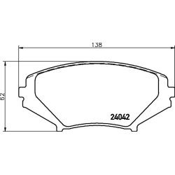 Brake Pad Set MINTEX MDB2589 OE Ref F1Y13323ZC
