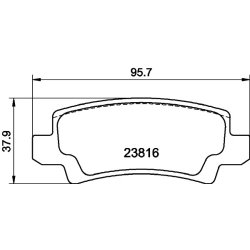 Brake Pad Set MINTEX MDB2596 OE Ref 0446602040