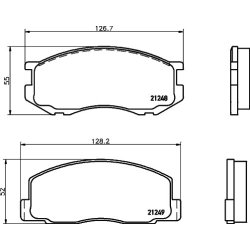 Brake Pad Set MINTEX MDB2602 OE Ref 04465YZZAY