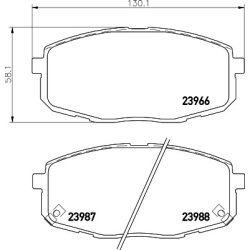 Brake Pad Set MINTEX MDB2608 OE Ref 04465YZZCQ