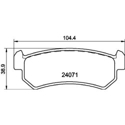 Brake Pad Set MINTEX MDB2611 OE Ref 5550085Z00
