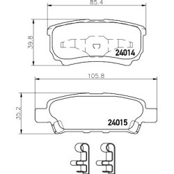 Brake Pad Set MINTEX MDB2612 OE Ref K05191271AB