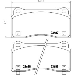 Brake Pad Set MINTEX MDB2618 OE Ref 5094291AA