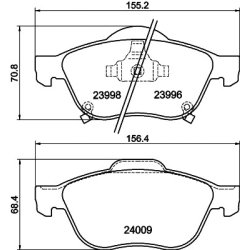 Brake Pad Set MINTEX MDB2622 OE Ref 0446505070