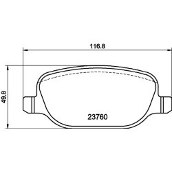 Brake Pad Set MINTEX MDB2624 OE Ref 71772223
