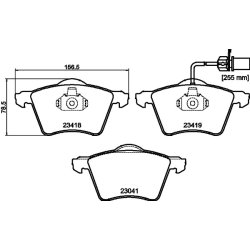 Brake Pad Set MINTEX MDB2625 OE Ref 7M3698151B