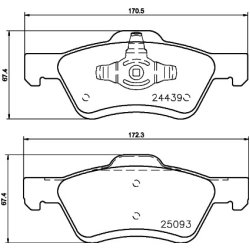 Brake Pad Set MINTEX MDB2626 OE Ref 5U2Z2V001G