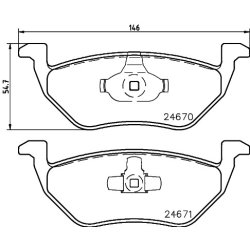 Brake Pad Set MINTEX MDB2627 OE Ref 5L8Z2200AA