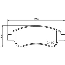 Brake Pad Set MINTEX MDB2628 OE Ref 1613193280
