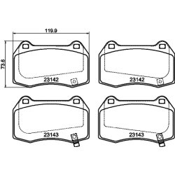 Brake Pad Set MINTEX MDB2631 OE Ref 41060AA393
