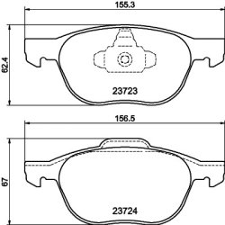 Brake Pad Set MINTEX MDB2634 OE Ref 1223682