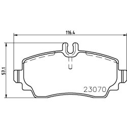Brake Pad Set MINTEX MDB2643 OE Ref A4144200220