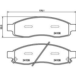 Brake Pad Set MINTEX MDB2650 OE Ref 41060ZC027