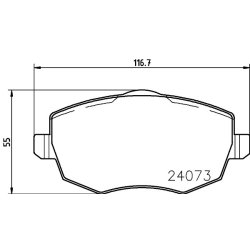 Brake Pad Set MINTEX MDB2656 OE Ref 71772536