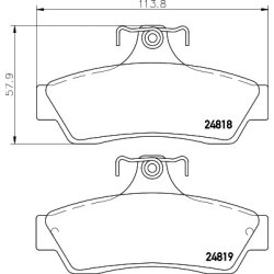 Brake Pad Set MINTEX MDB2667 OE Ref 92210659