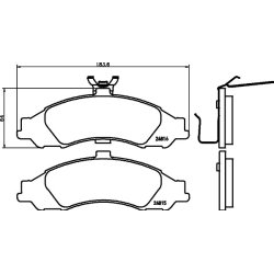 Brake Pad Set MINTEX MDB2668 OE Ref 92076554 MINTEX