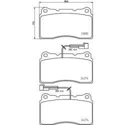 Brake Pad Set MINTEX MDB2674 OE Ref 71772216