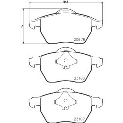 Brake Pad Set MINTEX MDB2676 OE Ref 31262795