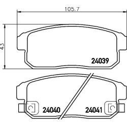 Brake Pad Set MINTEX MDB2687 OE Ref D40604U092