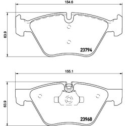 Brake Pad Set MINTEX MDB2692 OE Ref 34112288880