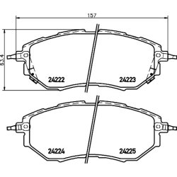 Brake Pad Set MINTEX MDB2704 OE Ref 26296AG080