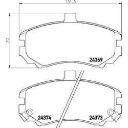 Brake Pad Set MINTEX MDB2721 OE Ref 581012DA50