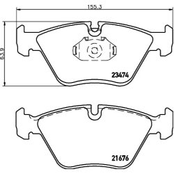Brake Pad Set MINTEX MDB2722 OE Ref 34112282995