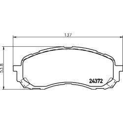 Brake Pad Set MINTEX MDB2723 OE Ref 26296FG001