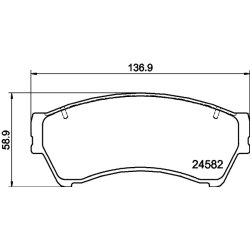 Brake Pad Set MINTEX MDB2736 OE Ref 6E5Z2001C