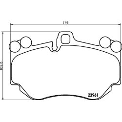 Brake Pad Set MINTEX MDB2741 OE Ref 7L5698151 MINTEX