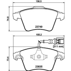 Brake Pad Set MINTEX MDB2745 OE Ref 7L6698151B