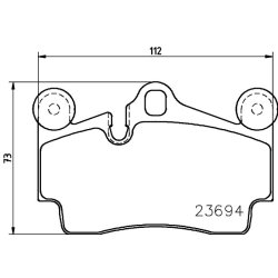 Brake Pad Set MINTEX MDB2752 OE Ref 7L0698451A