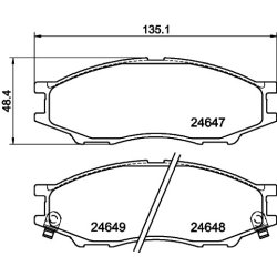 Brake Pad Set MINTEX MDB2755 OE Ref 1N143328Z