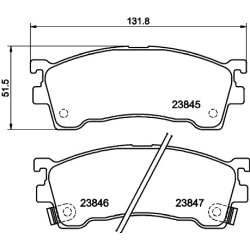 Brake Pad Set MINTEX MDB2757 OE Ref 3975114