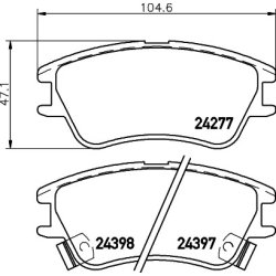 Brake Pad Set MINTEX MDB2762 OE Ref 5810105A30