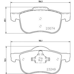Brake Pad Set MINTEX MDB2784 OE Ref 31262503