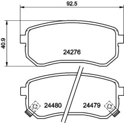 Brake Pad Set MINTEX MDB2799 OE Ref 583020XA00