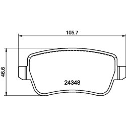 Brake Pad Set MINTEX MDB2800 OE Ref 77363610