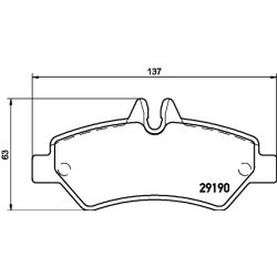 Brake Pad Set MINTEX MDB2802 OE Ref A0084205120