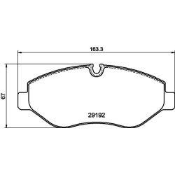 Brake Pad Set MINTEX MDB2803 OE Ref A0054202120 MINTEX