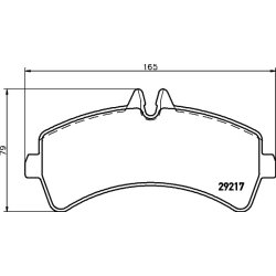 Brake Pad Set MINTEX MDB2805 OE Ref A0044208120