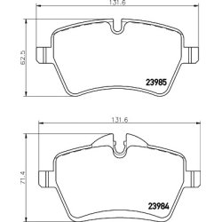 Brake Pad Set MINTEX MDB2816 OE Ref 34119804735